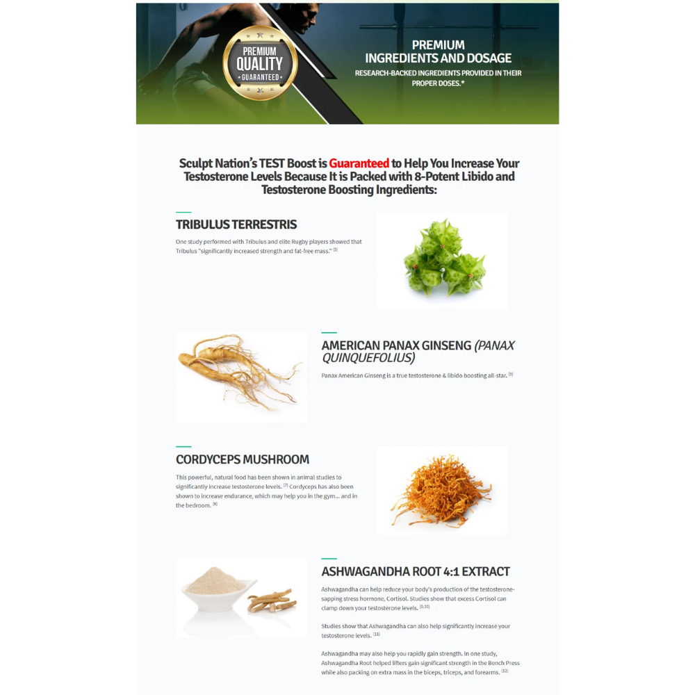 TEST BOOST Max Sculptnation Build Muscle Men Fat Weight Loss