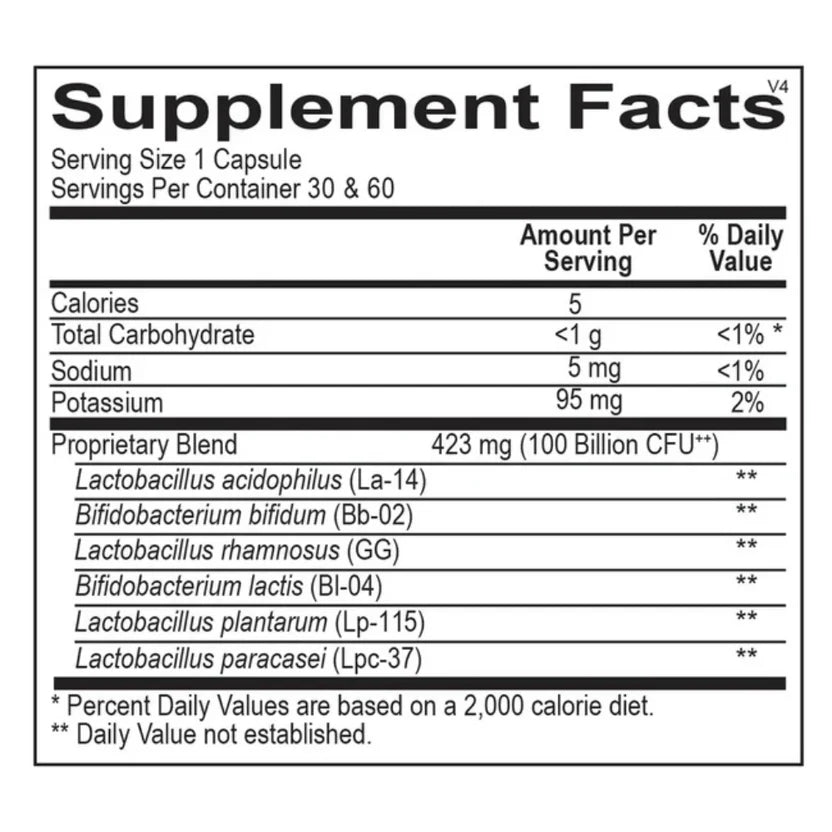 Ortho Molecular Ortho Biotic 100 – High Potency Probiotic for Gut & Digestive Health