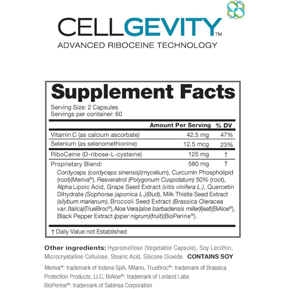 Advanced Riboceine Supplement – 120 Veg Capsules | 60 Servings