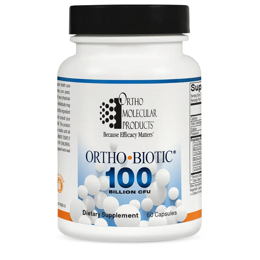 Ortho Molecular Ortho Biotic 100 – High Potency Probiotic for Gut & Digestive Health