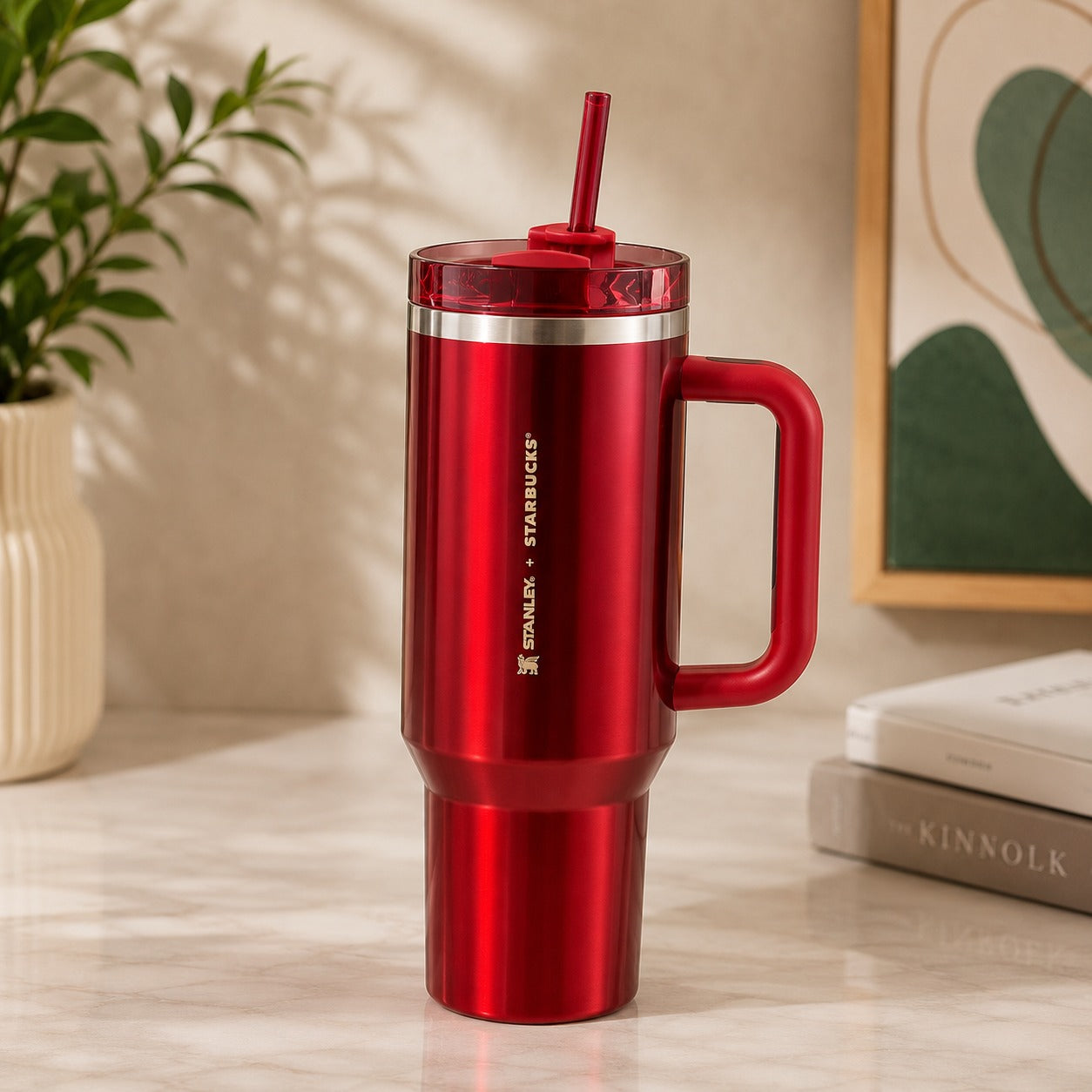 Stanley X Starbucks Limited Holiday Red Quencher Tumbler Flowstate H2.0 40oz