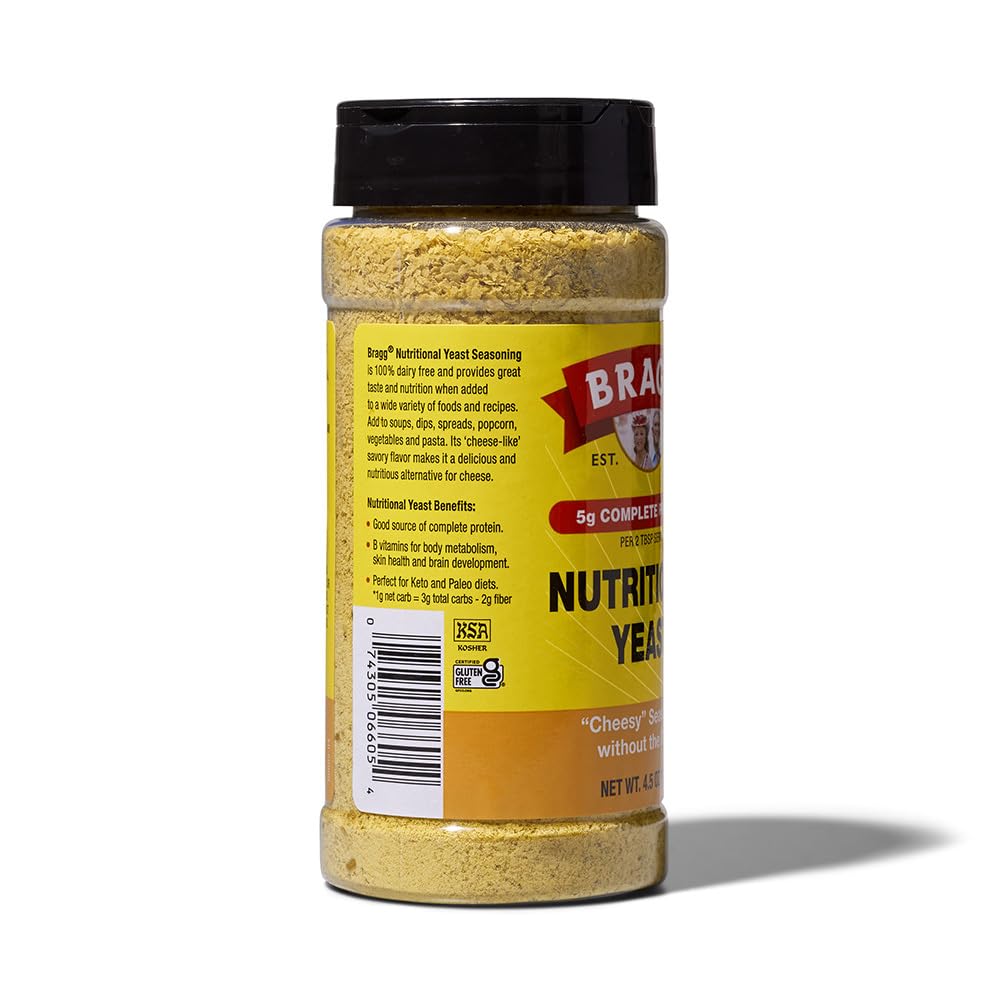 Savory Nutritional Yeast Flakes – Vegan Cheese Style Seasoning for Cooking & Baking 127g