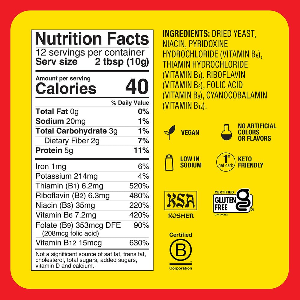 Savory Nutritional Yeast Flakes – Vegan Cheese Style Seasoning for Cooking & Baking 127g
