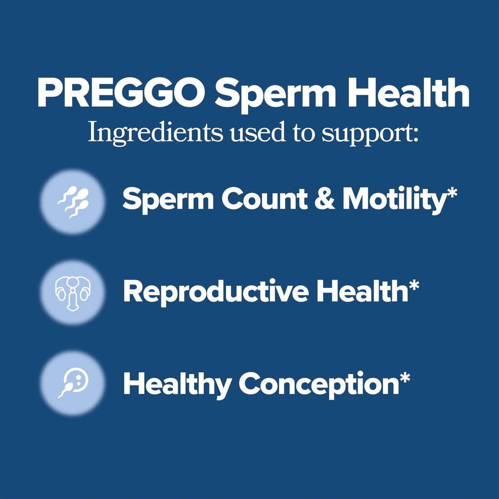 O Positiv Preggo Sperm Health Capsules for Men - OBGYN-Formulated for Improve...