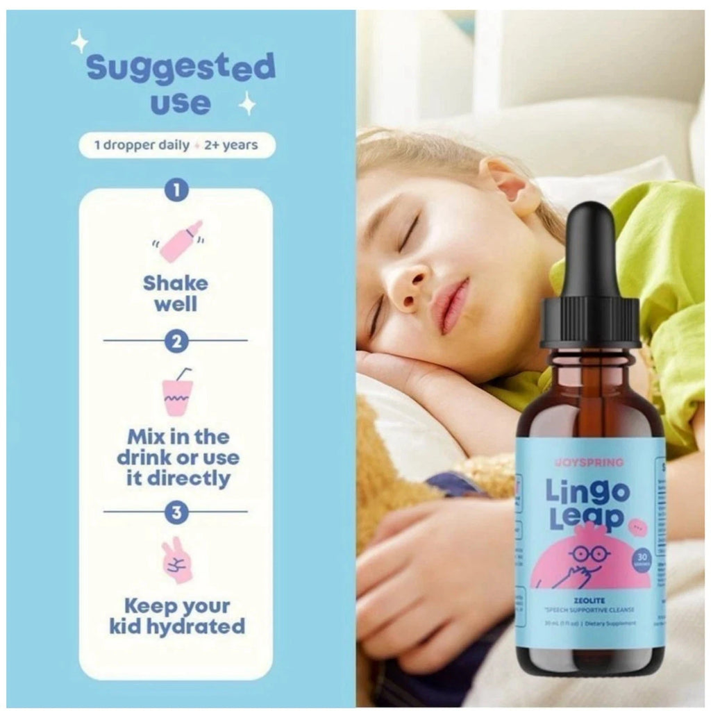 Lingo Leap Children's Drops - Zeolite Detox for Speech Delays Therapy 30ml