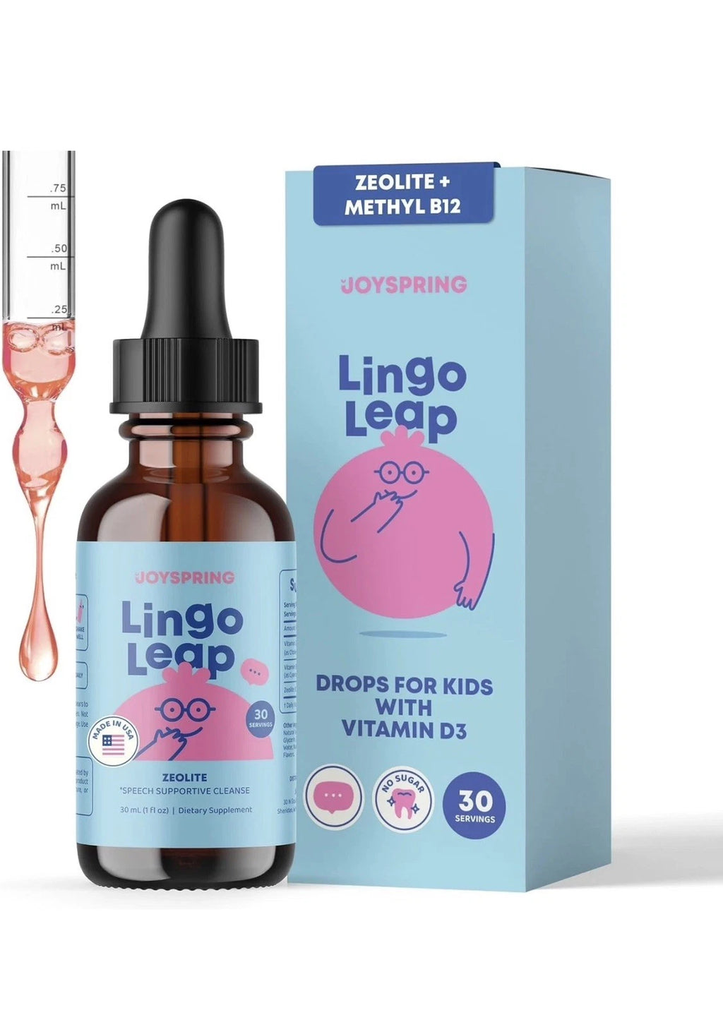 Lingo Leap Children's Drops - Zeolite Detox for Speech Delays Therapy 30ml