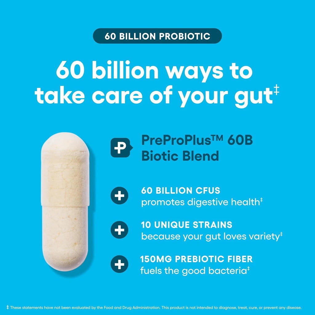 Physician's CHOICE Probiotics 60 Billion CFU - 10 Strains + Organic Prebiotics