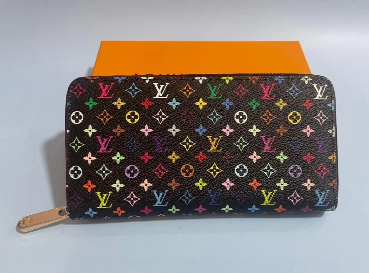 LOUIS VUITTON Monogram Multicolor Takashi Murakami Zippy Long Wallet-