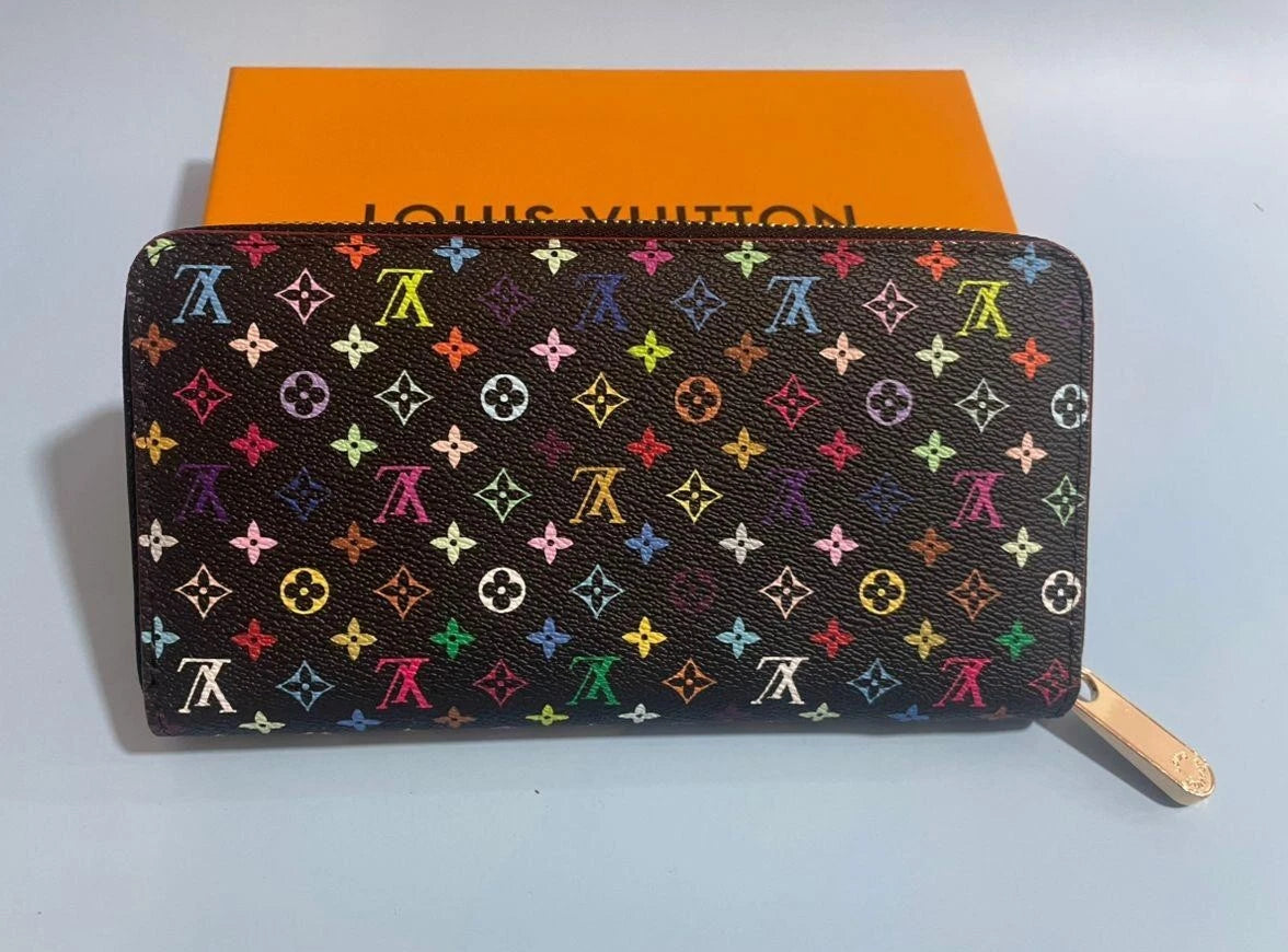 LOUIS VUITTON Monogram Multicolor Takashi Murakami Zippy Long Wallet-