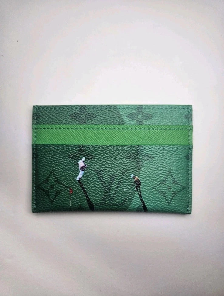 Louis Vuitton Golf Double Card Holder Green Monogram