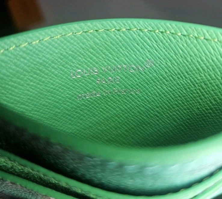Louis Vuitton Golf Double Card Holder Green Monogram