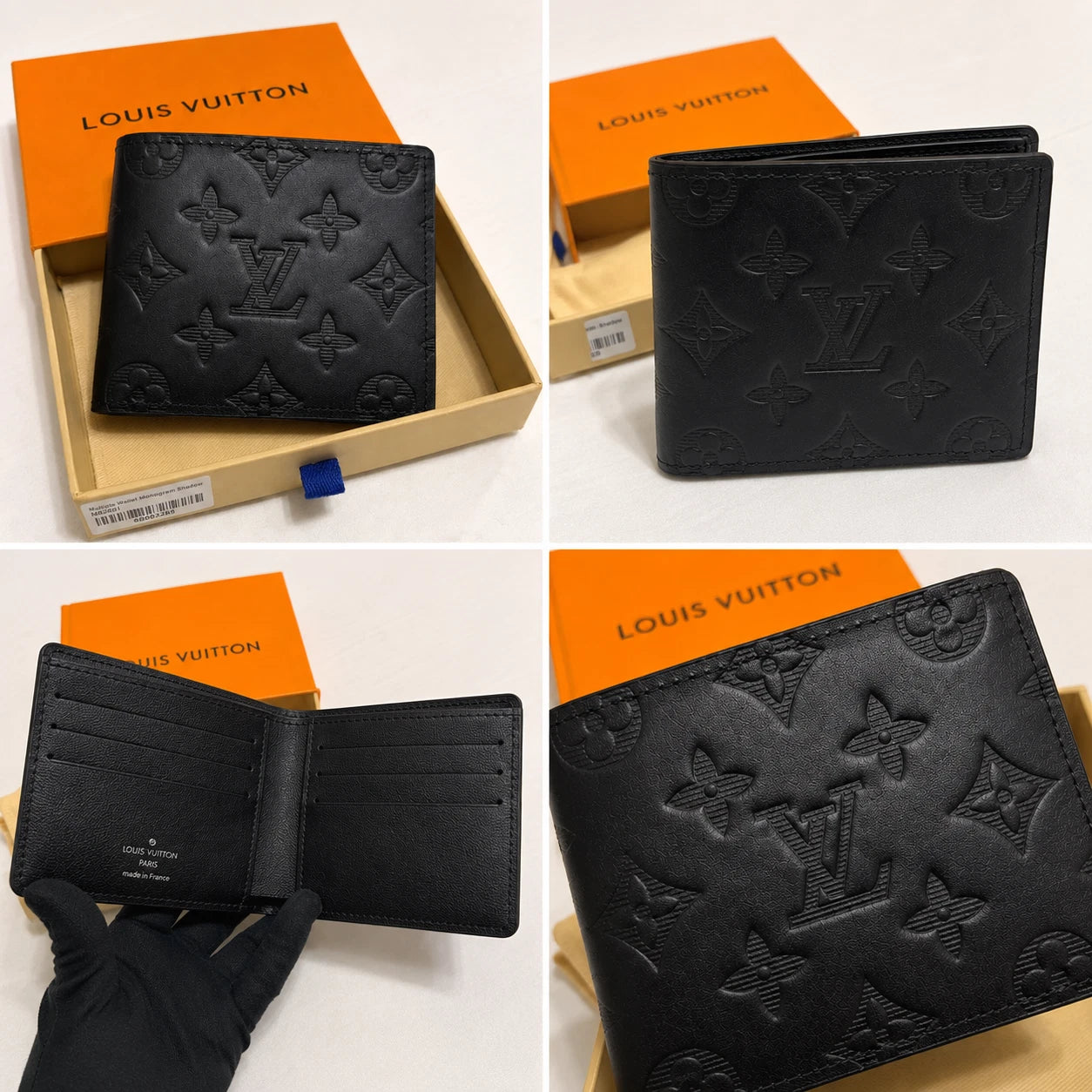 Louis Vuitton Multiple Monogram Slender Canvas Black Men’s Wallet w/Box LV