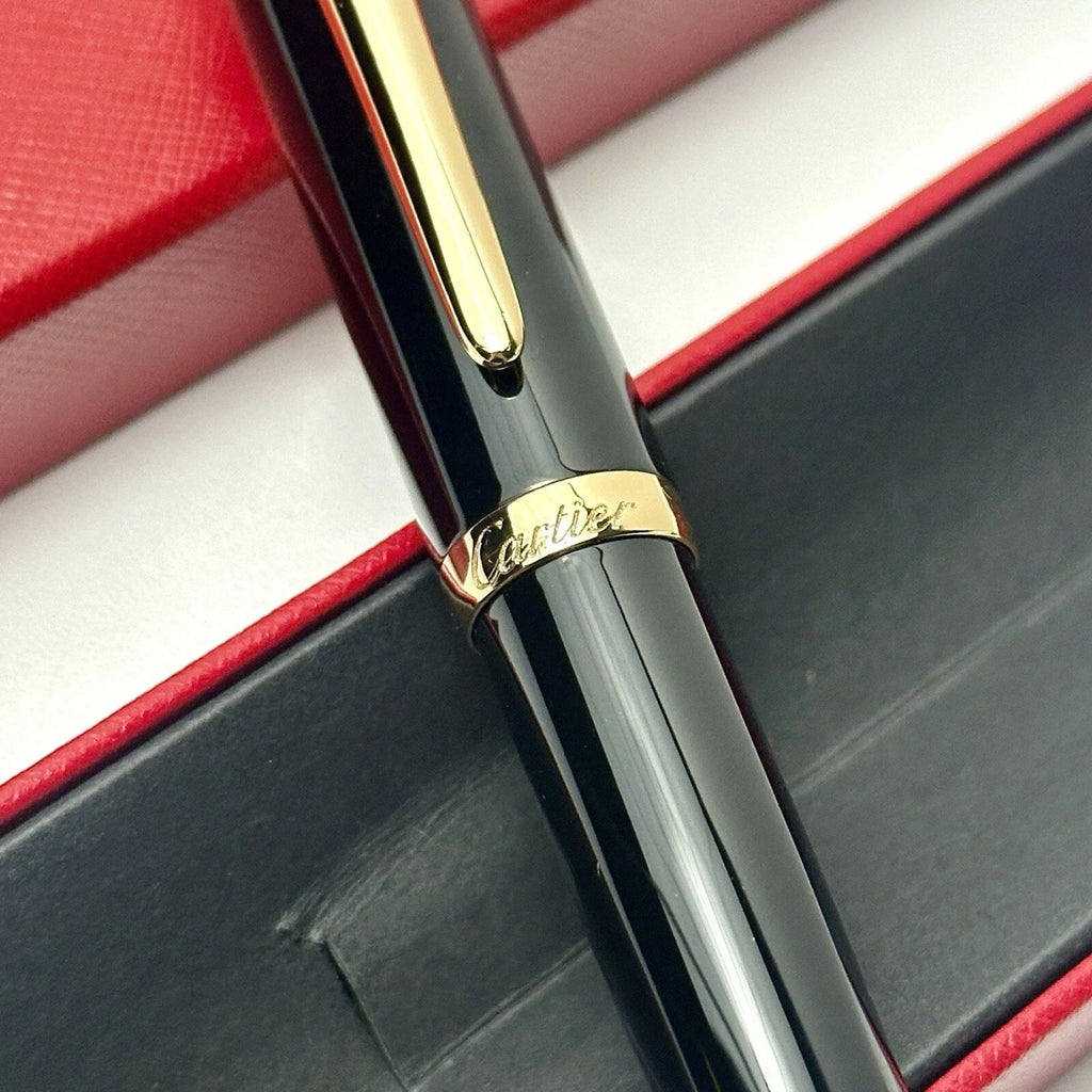 Cartier Black Gold Composite Executive Rollerball Pen Rare AD VIP Gift