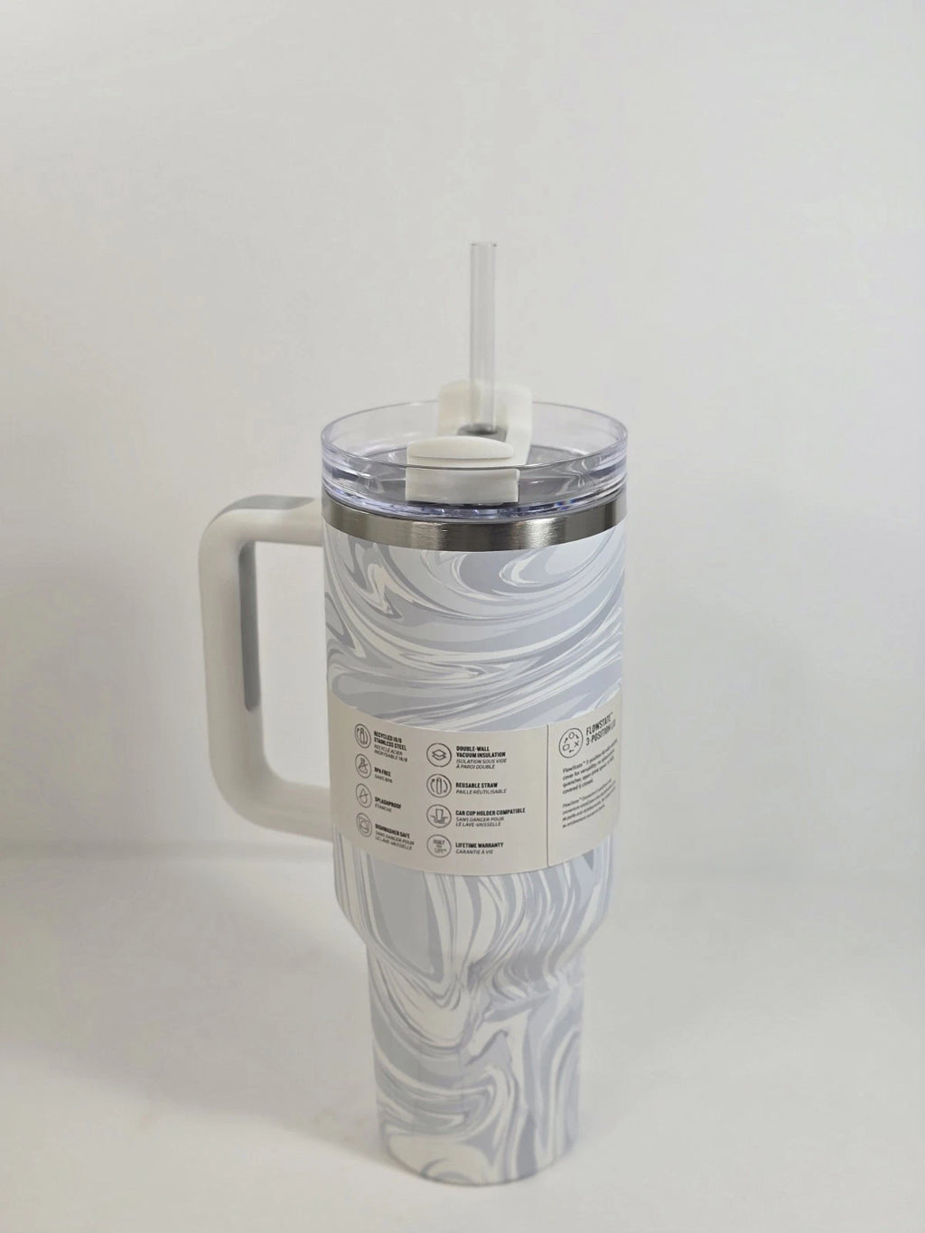 Stanley Adventure Quencher H2.0 Flowstate Tumbler 40 oz Polar Swirl Handle Cup
