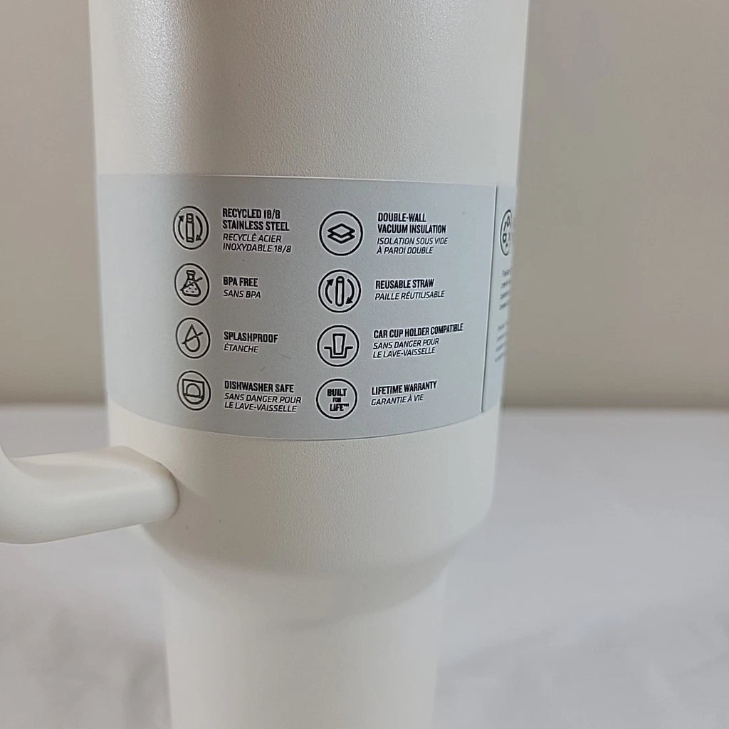 Stanley 40oz Cream The Flowstate Quencher H2.0 Stainless Steel Tumbler NIB