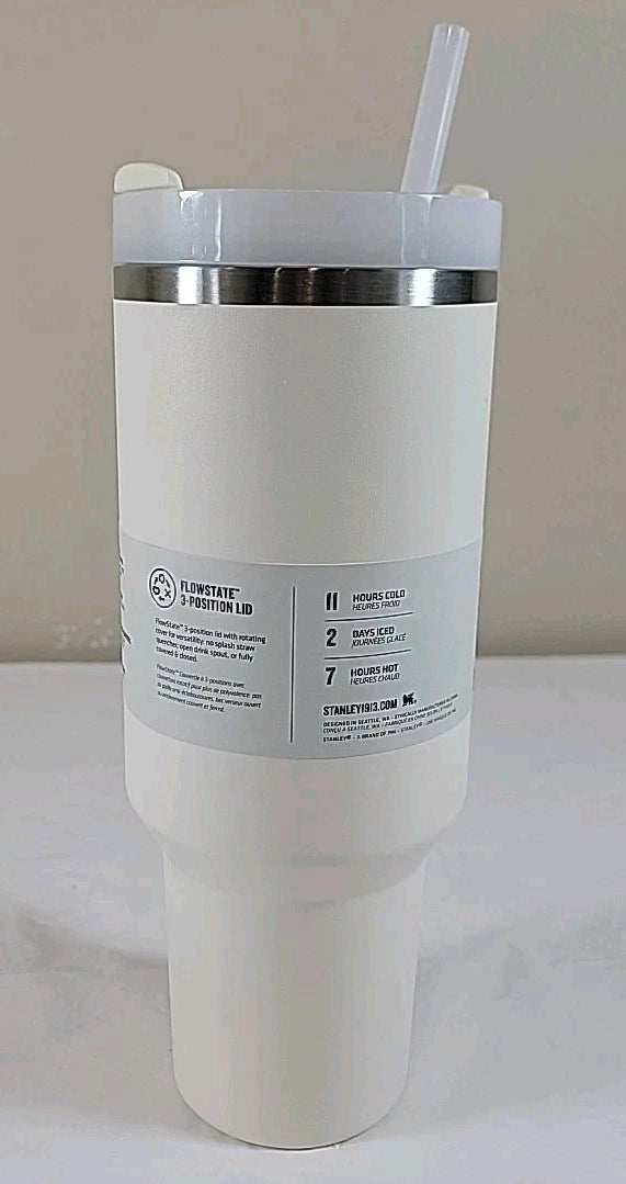 Stanley 40oz Cream The Flowstate Quencher H2.0 Stainless Steel Tumbler NIB
