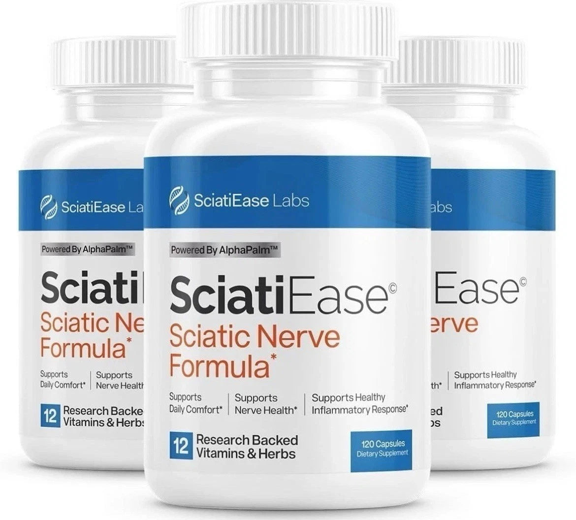 3 Pack SciatiEase Labs Sciati Ease Sciatic Nerve Formula 120 Cap