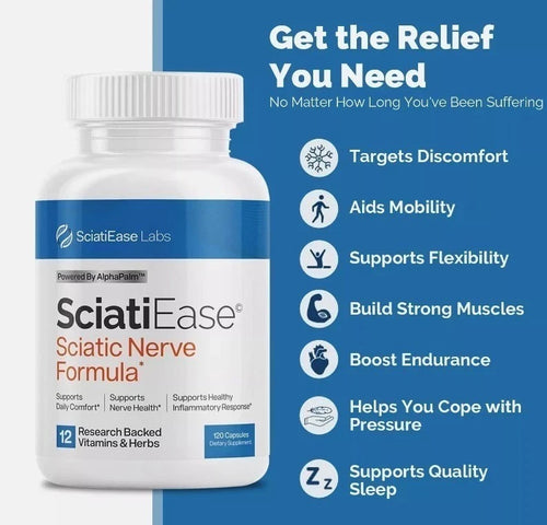 3 Pack SciatiEase Labs Sciati Ease Sciatic Nerve Formula 120 Cap