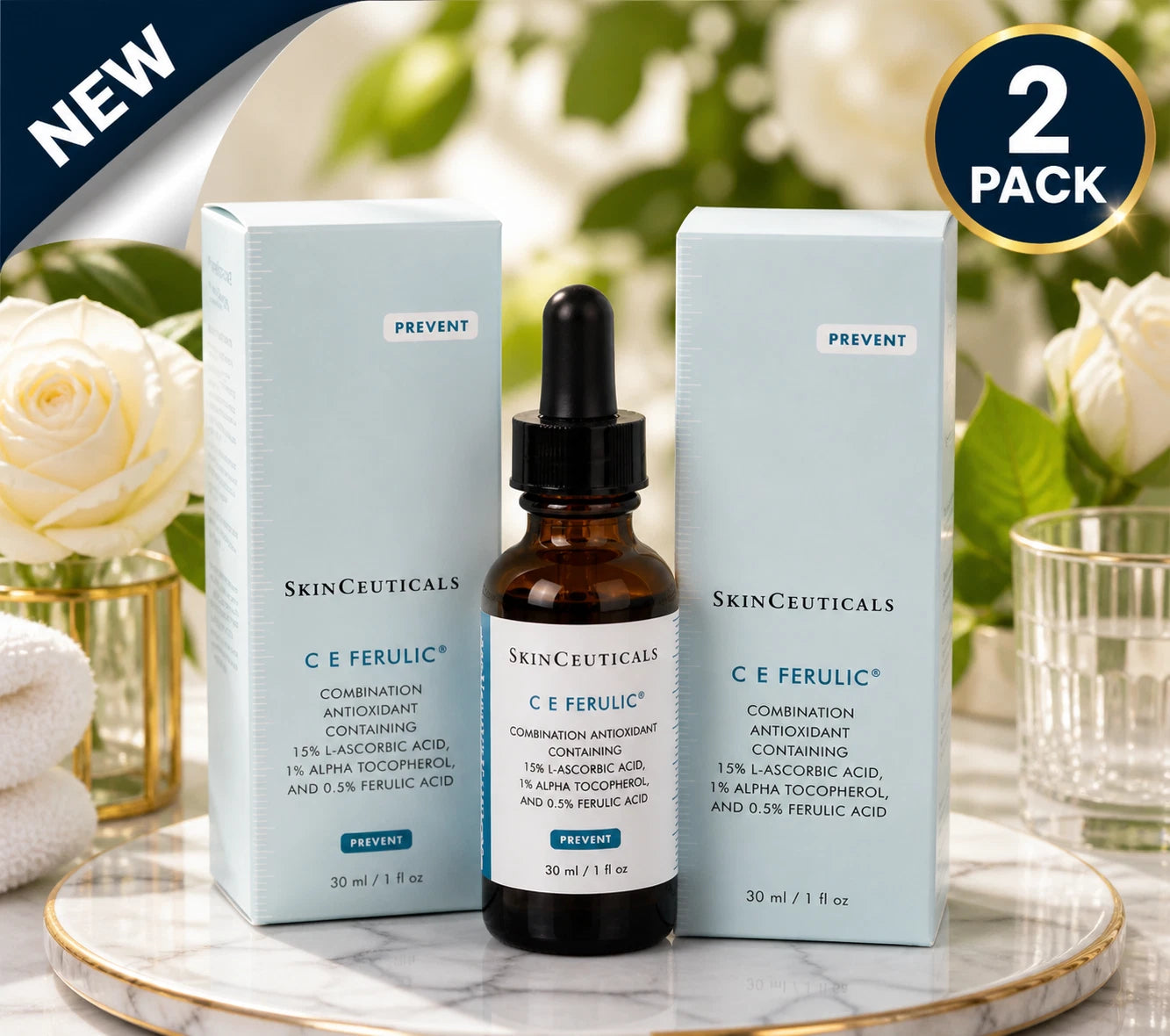 SkinCeuticals C E Ferulic Vitamin C Serum 1oz (2 Pack)