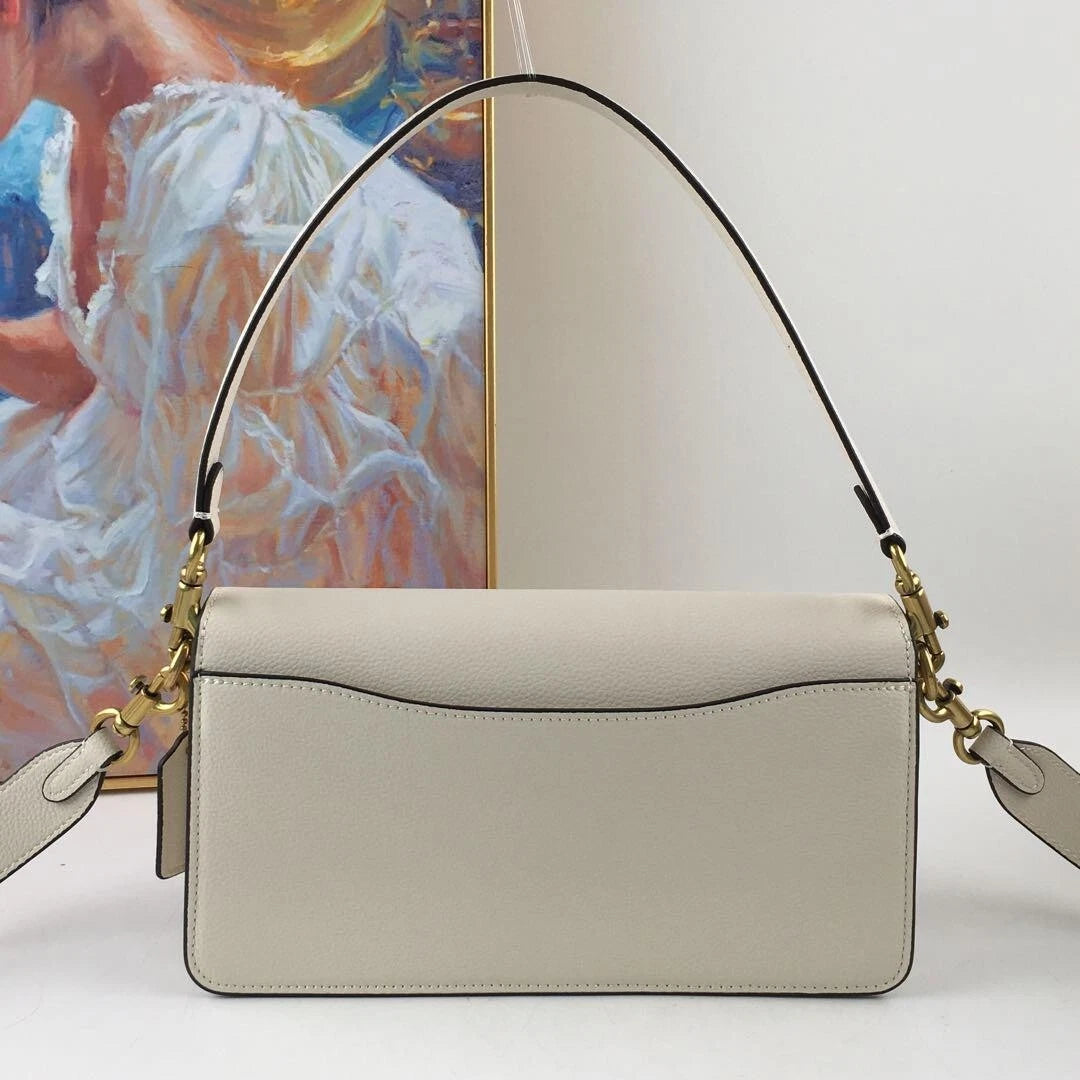 COACH CH857 Tabby 26 Shoulder White Leather Crossbody Outlet New