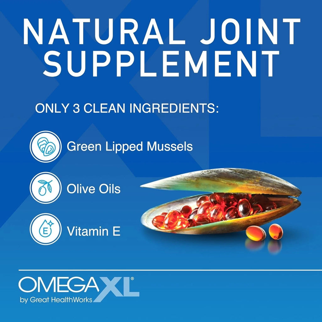 OmegaXL Joint Support Supplement for Relief Natural Muscle Support 60 Softgels