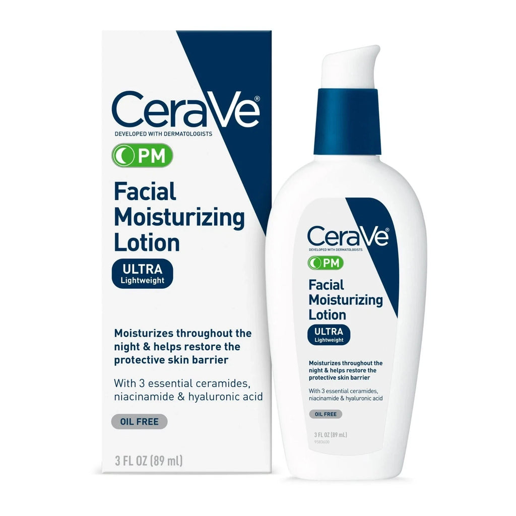 CeraVe PM Facial Moisturizing Lotion Night Cream 3 Oz