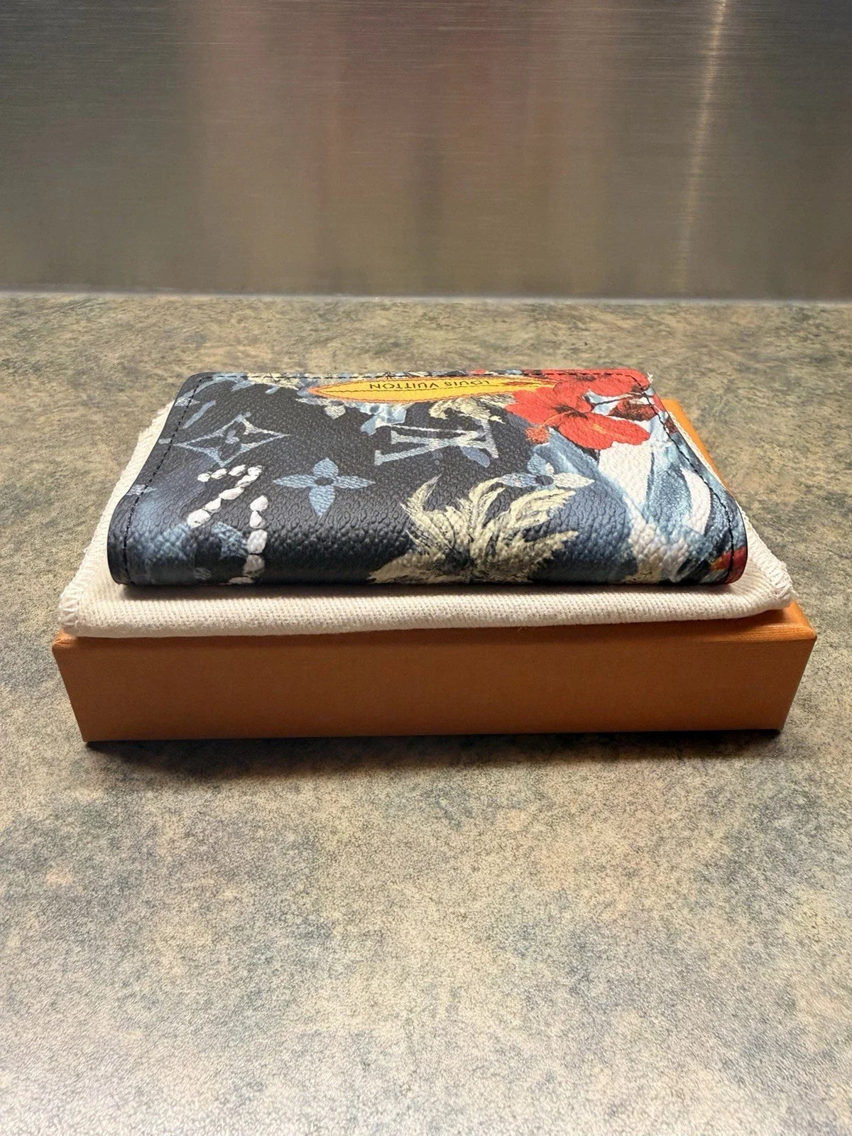 NEW Louis Vuitton Pocket Organizer Monogram Surfin’ Blue Bifold Wallet M83498