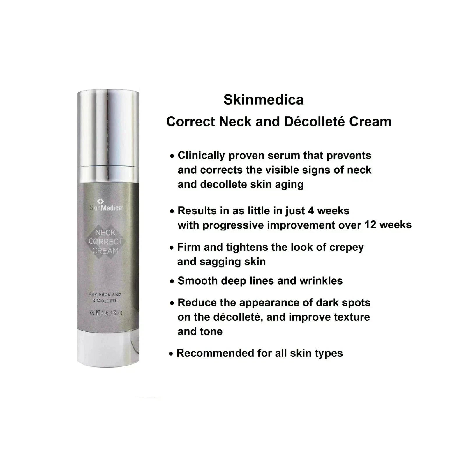 SkinMedica Neck Correct Cream 2 oz. Neck And Chest Treatment New and sealed box.